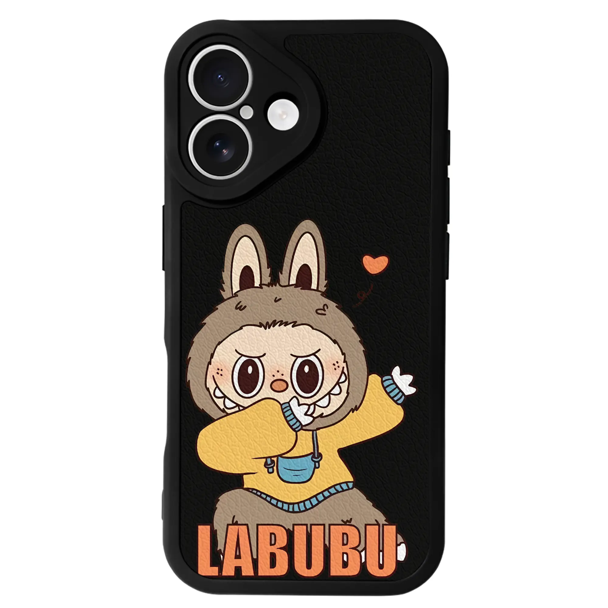 ラブブ グッズ ジモモ - IPhone 16シリーズ対応 ・ シリコンスマホケース ・ レザー調 ・ 高精度フィット ・ 耐衝撃 ・ ワイヤレス充電対応 ・ 精密カット